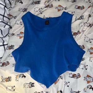 Blue crop top